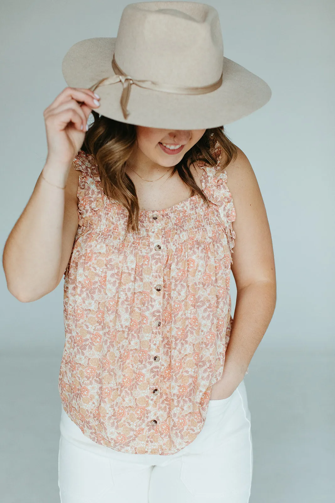 Elizabeth Smocked Tank