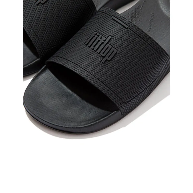 Fitflop Iqushion Men's Pool Slides - All Black