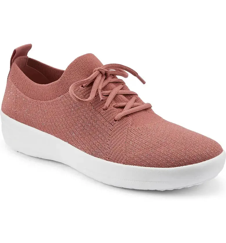 FitFlop Womens F-Sporty Uberknit Sneakers Warm Rose Rose Gold