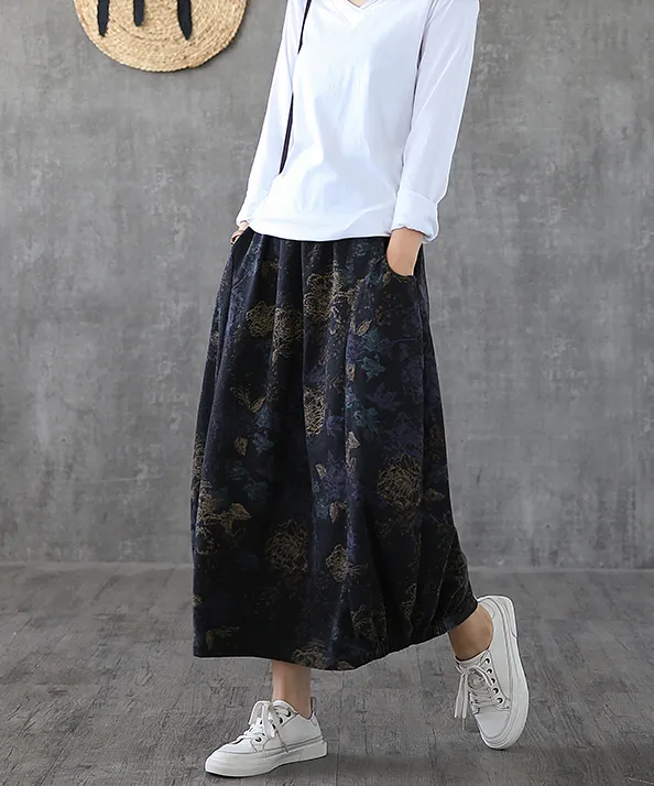 Floral Casual Cotton loose fitting Women's Skirts  DZA2006112