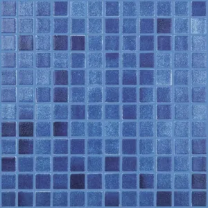 Fog Navy Blue Slip Resistant, 1" x 1" - Glass Tile