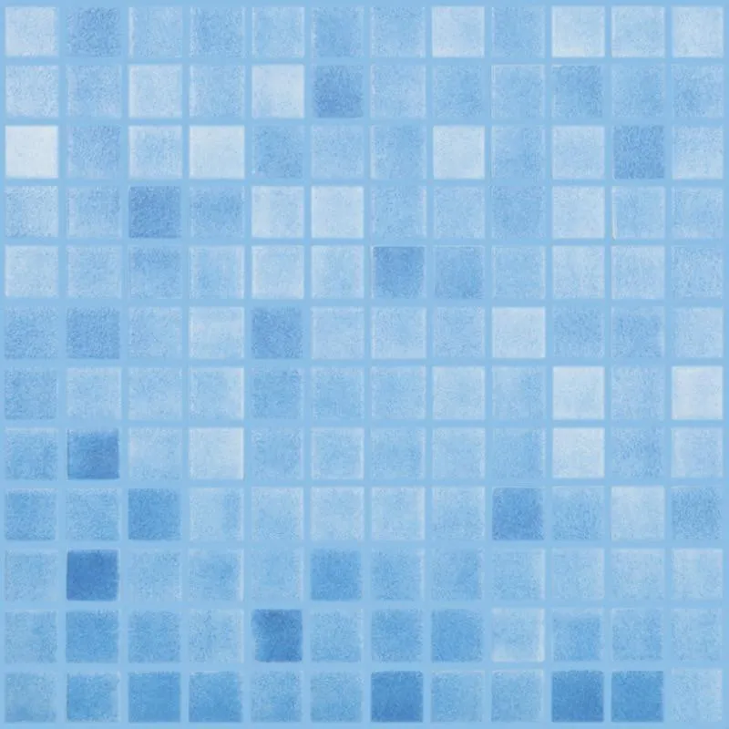 Fog Sky Blue Slip Resistant, 1" x 1" - Glass Tile