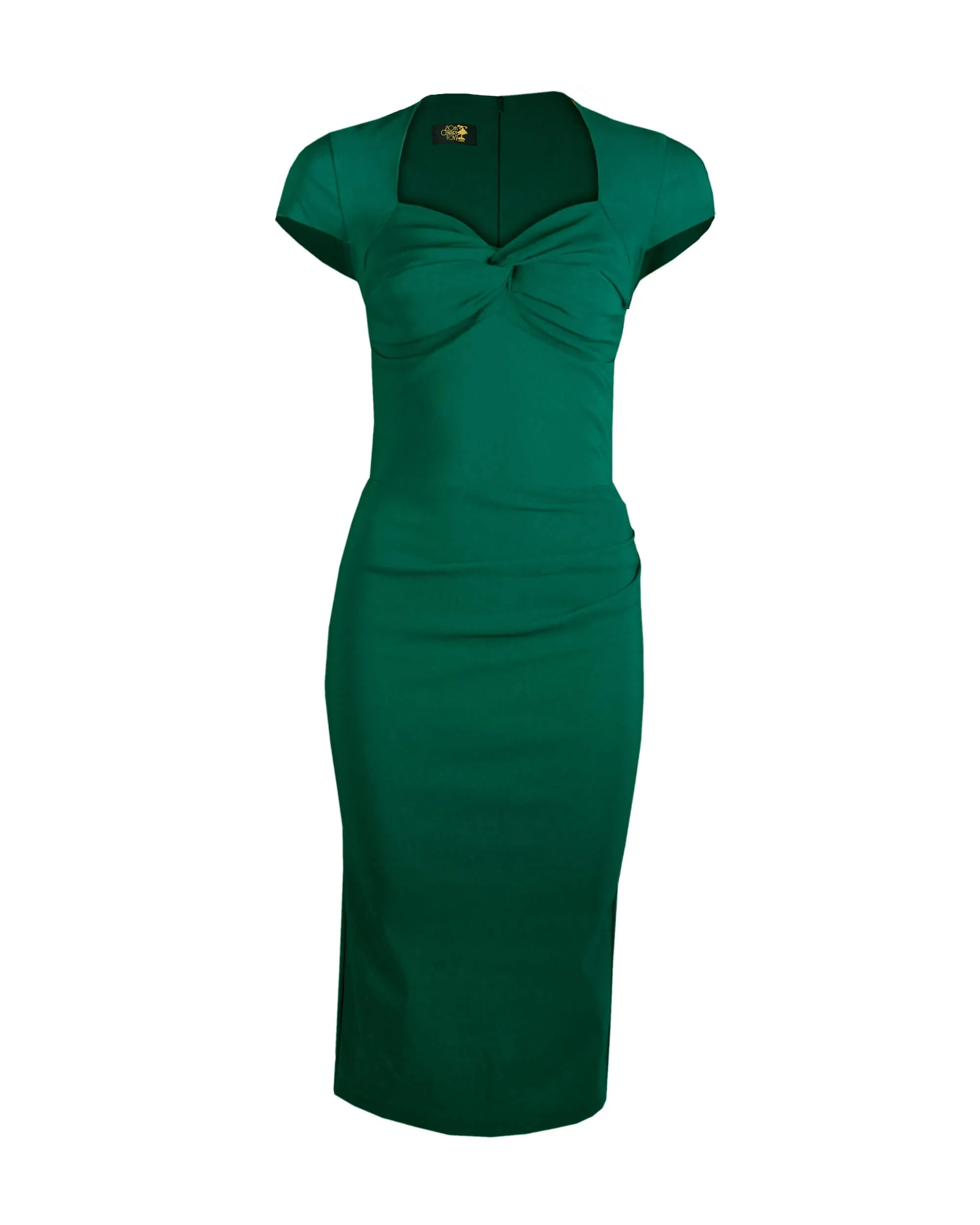 Foxy Lady 50s Wiggle Dress - Holly Green