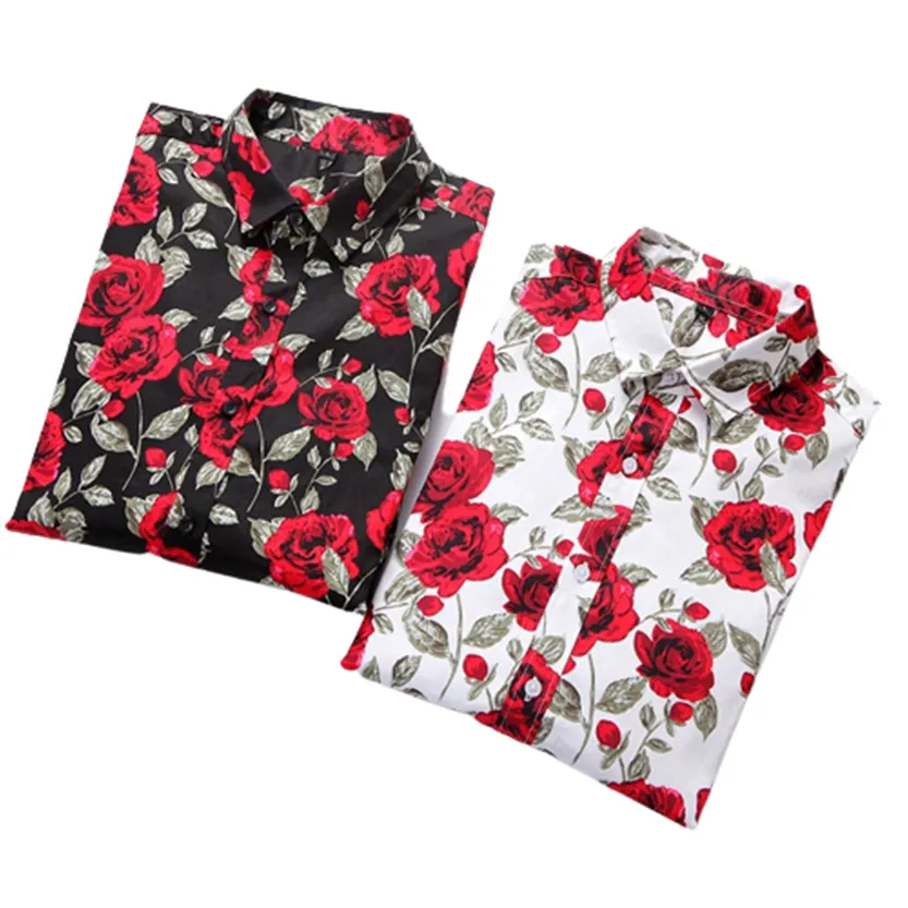 Funki Buys | Shirts | Men's Floral Print Long Sleeved Dress Shirt