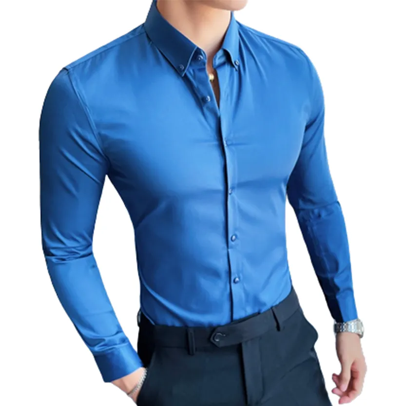 Funki Buys | Shirts | Men's Slim Fit British Style Dress Shirt 7XL