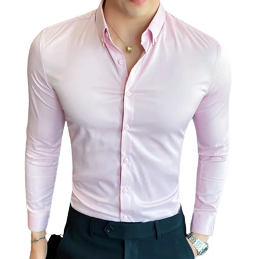 Funki Buys | Shirts | Men's Slim Fit British Style Dress Shirt 7XL