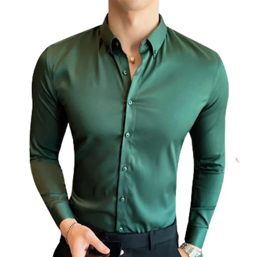 Funki Buys | Shirts | Men's Slim Fit British Style Dress Shirt 7XL