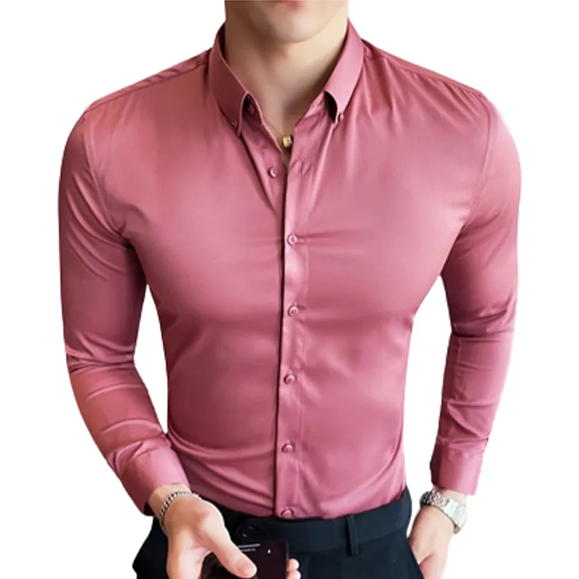 Funki Buys | Shirts | Men's Slim Fit British Style Dress Shirt 7XL