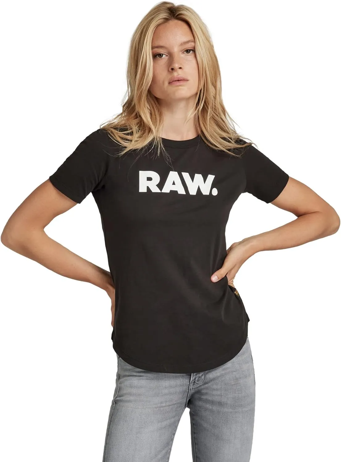 G-STAR RAW Women's Raw Graphic Logo Slim Fit T-Shirt