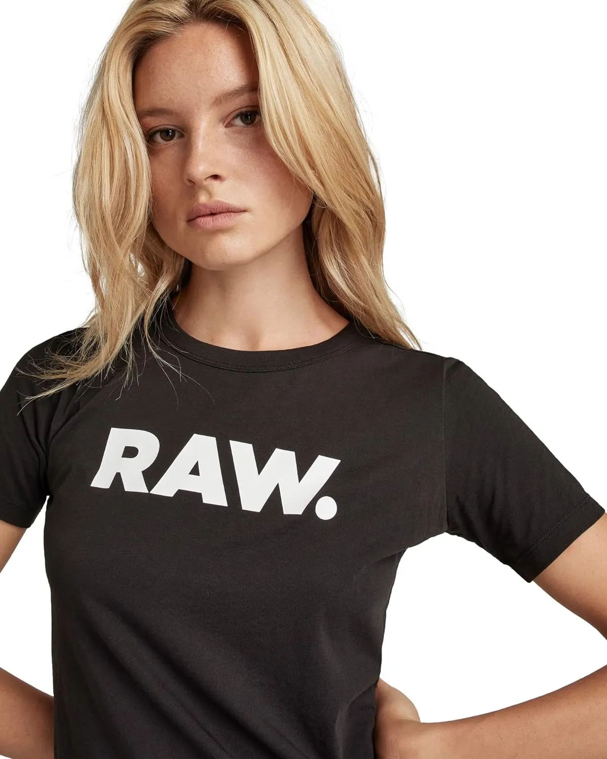 G-STAR RAW Women's Raw Graphic Logo Slim Fit T-Shirt