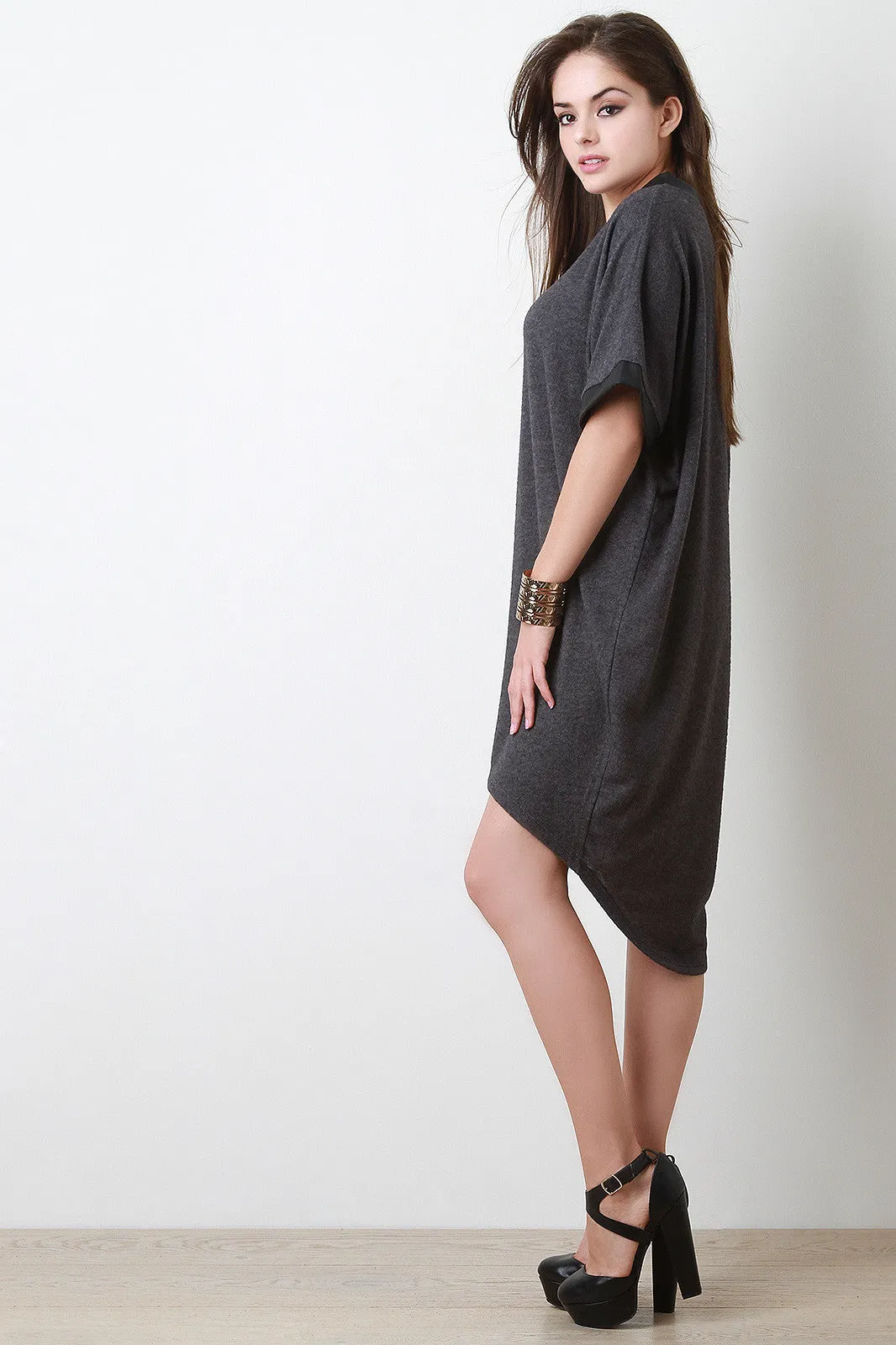 Half Sleeve Cocoon Sweater Dress