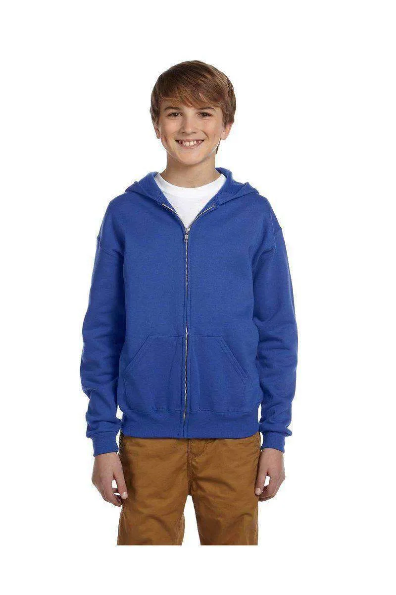 JERZEES 993B: Youth Wholesale Full-Zip Hooded Sweatshirt