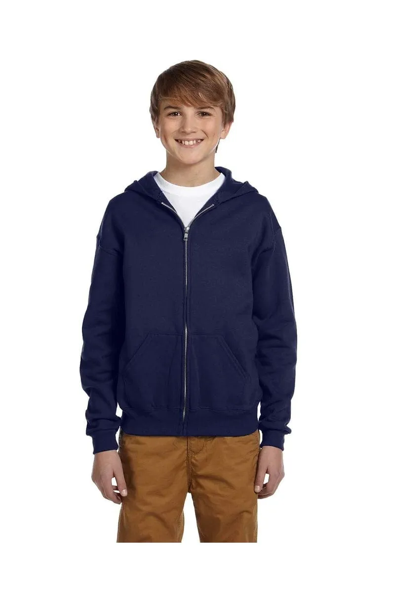 JERZEES 993B: Youth Wholesale Full-Zip Hooded Sweatshirt