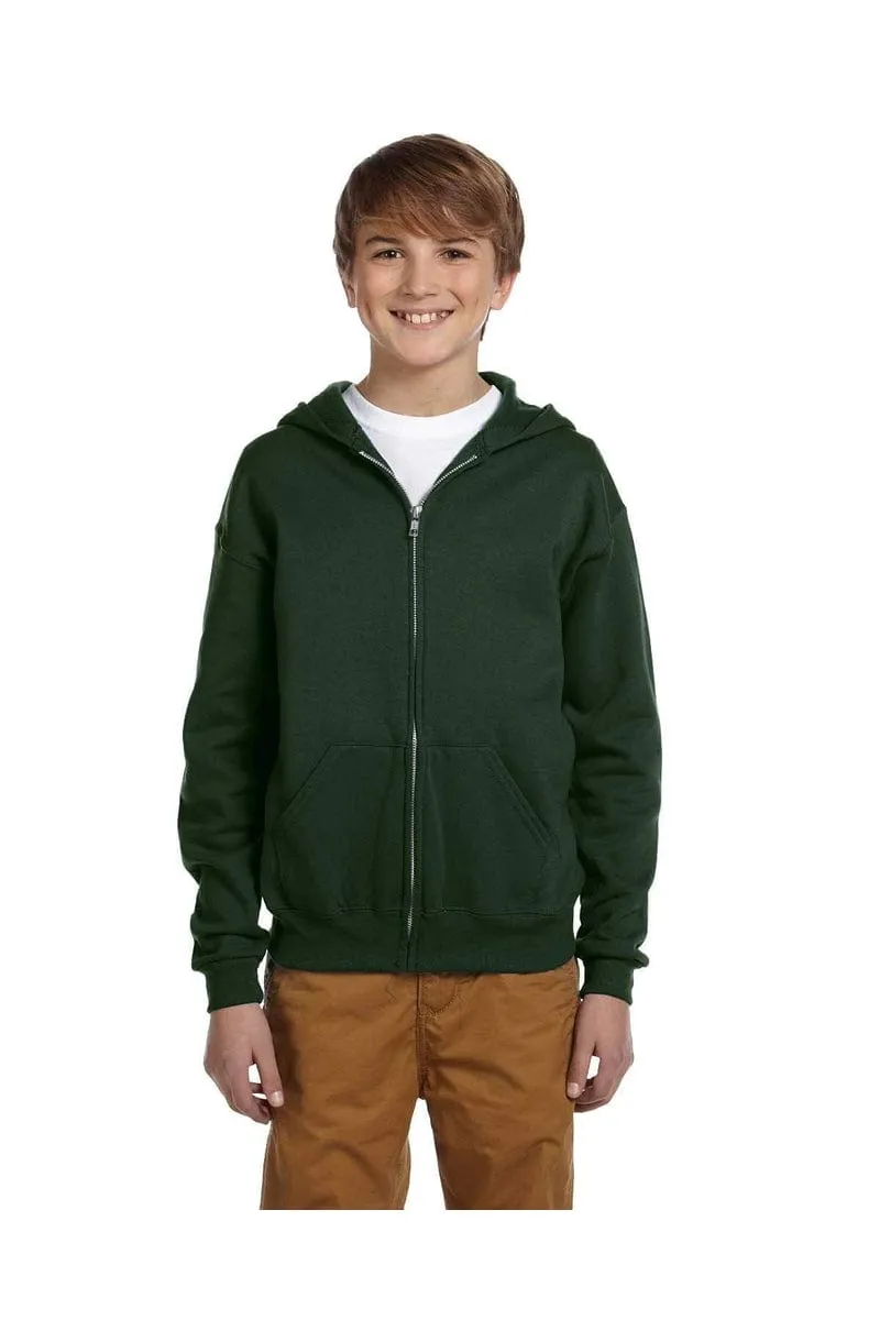 JERZEES 993B: Youth Wholesale Full-Zip Hooded Sweatshirt