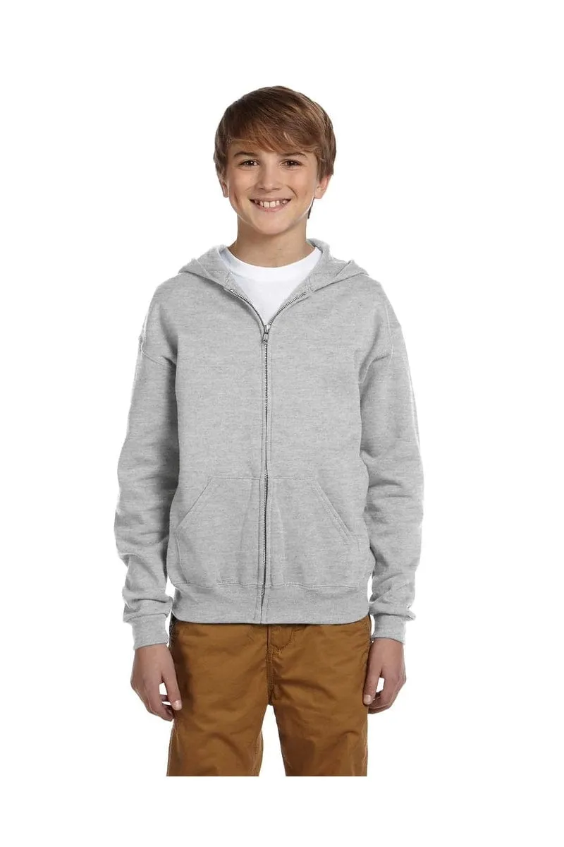 JERZEES 993B: Youth Wholesale Full-Zip Hooded Sweatshirt