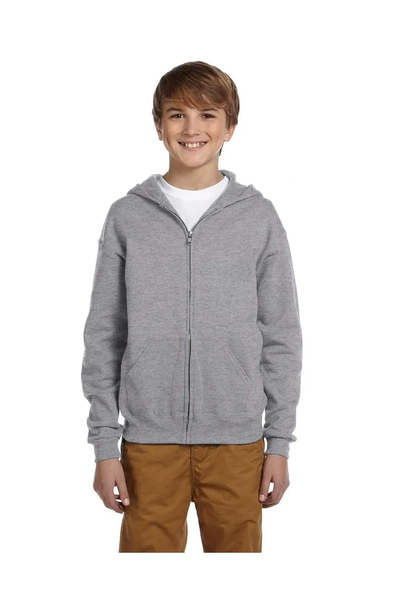 JERZEES 993B: Youth Wholesale Full-Zip Hooded Sweatshirt