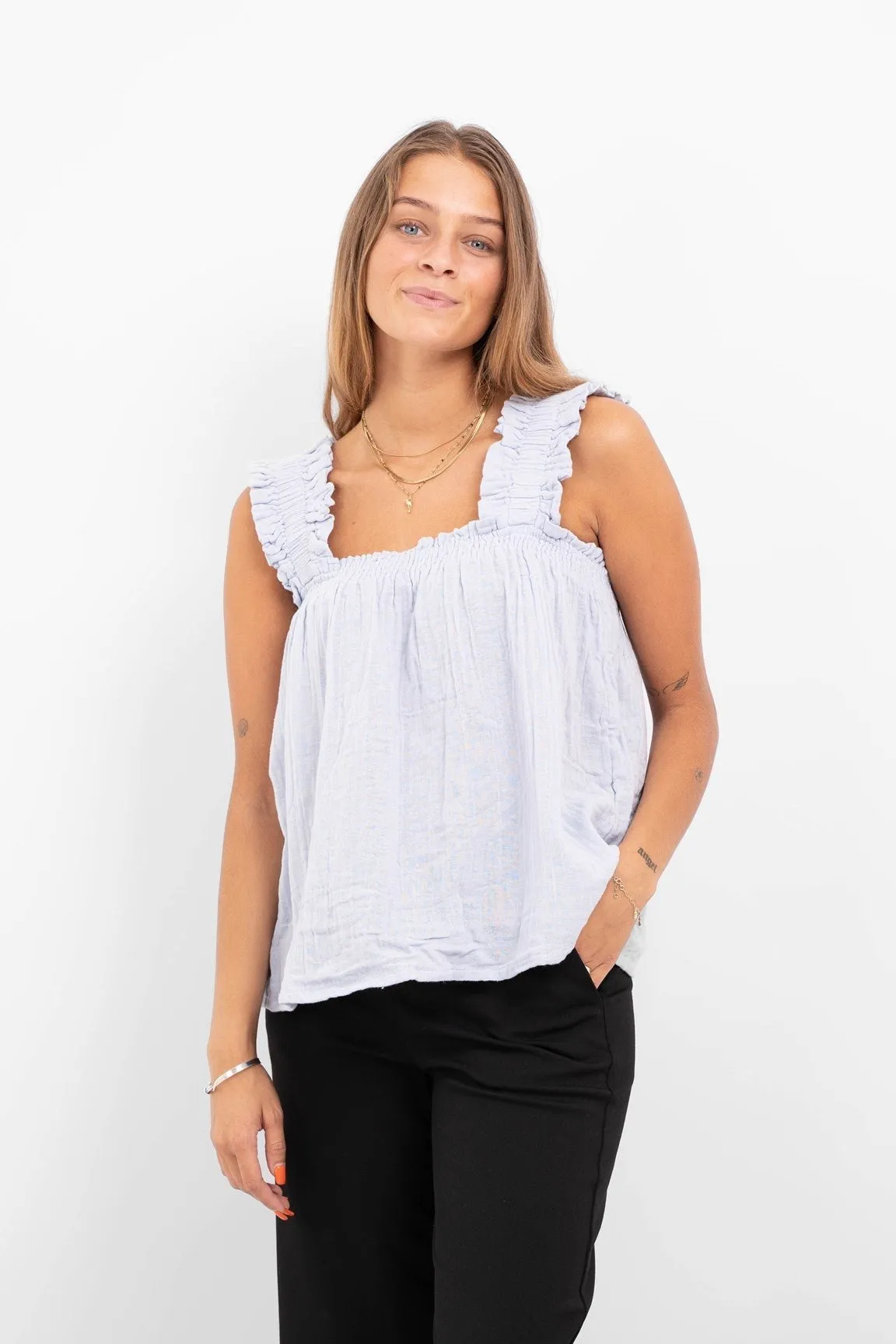 Lelou Top - Kentucky Blue