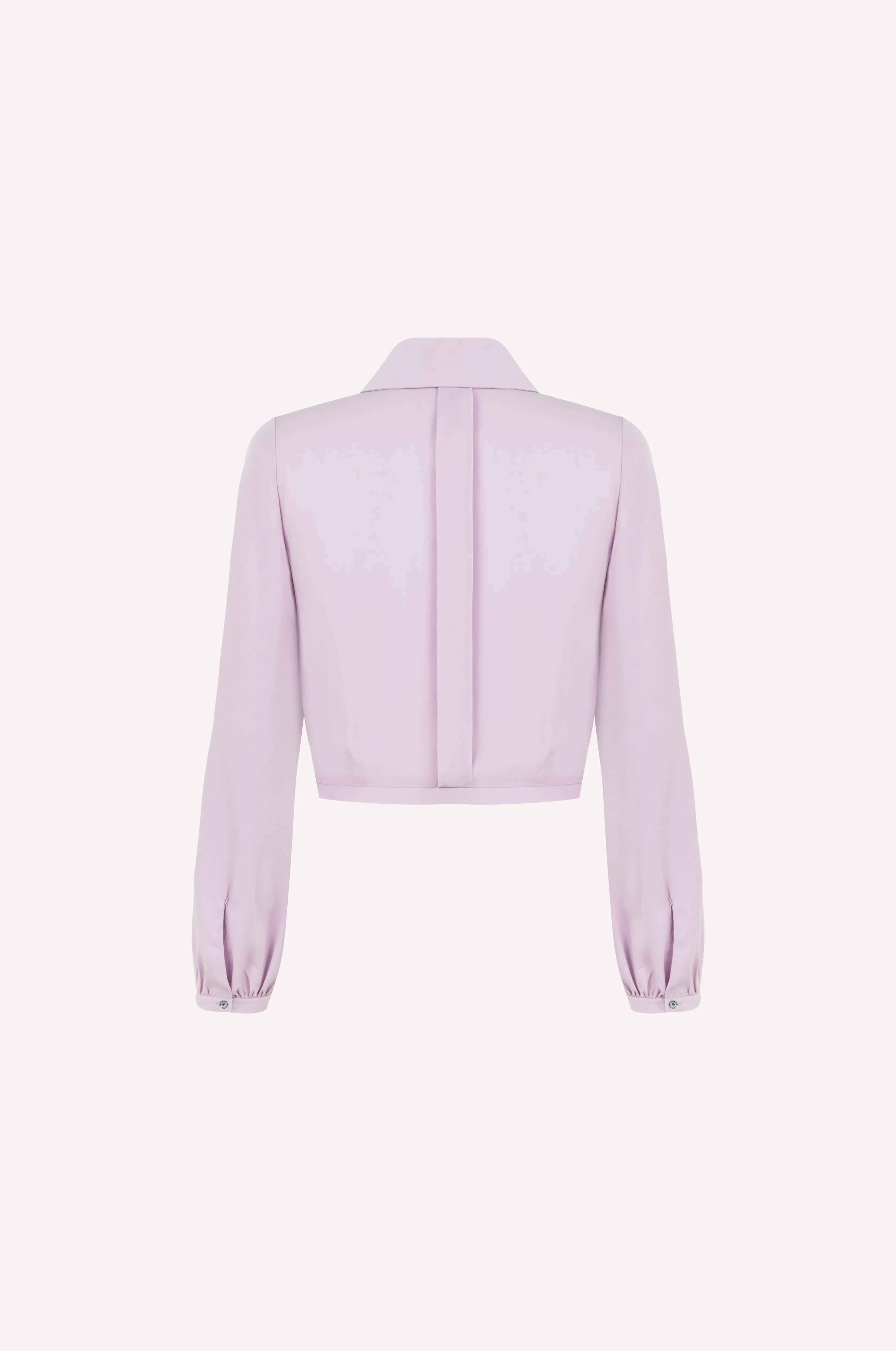 Lilac Embellished-Collar Blouse