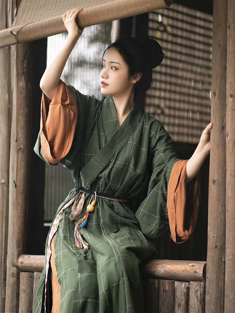 Lin Ting 林听 Southern Song Dynasty Daily Commoner's Unisex Changshan & Trousers Set