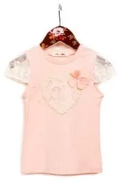 MaeLi Rose Love Heart Top in Peach