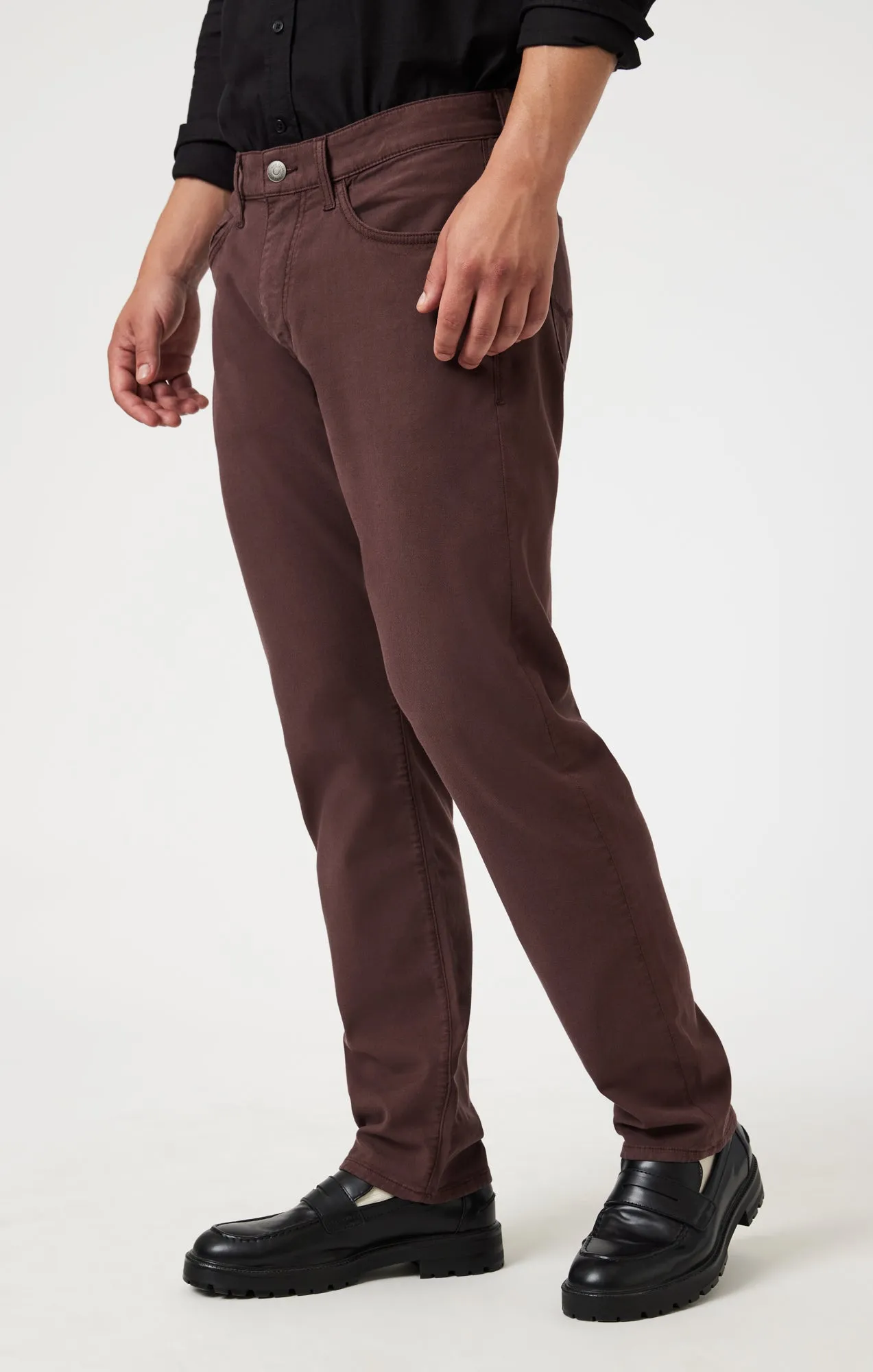 MARCUS SLIM STRAIGHT LEG IN CURRANT LUXE TWILL