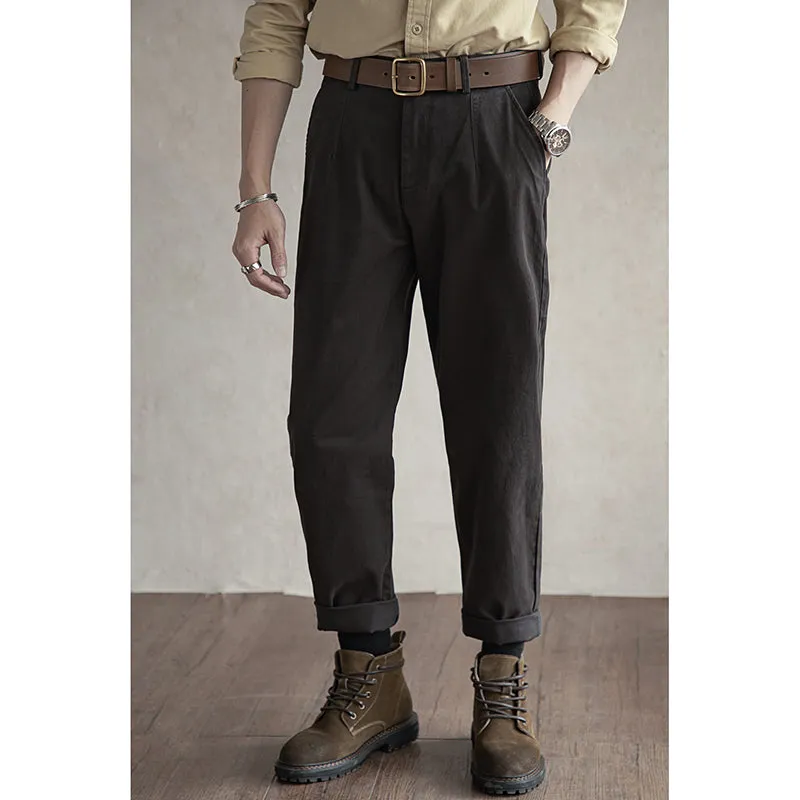 Men's Slightly Tapered Cargo Chino Pants