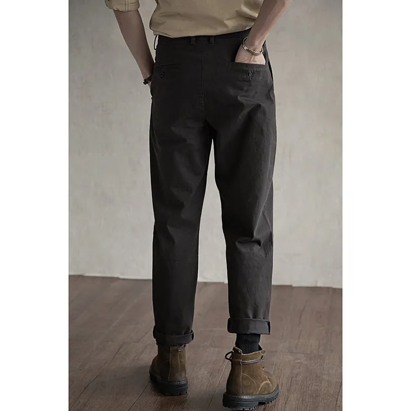 Men's Slightly Tapered Cargo Chino Pants