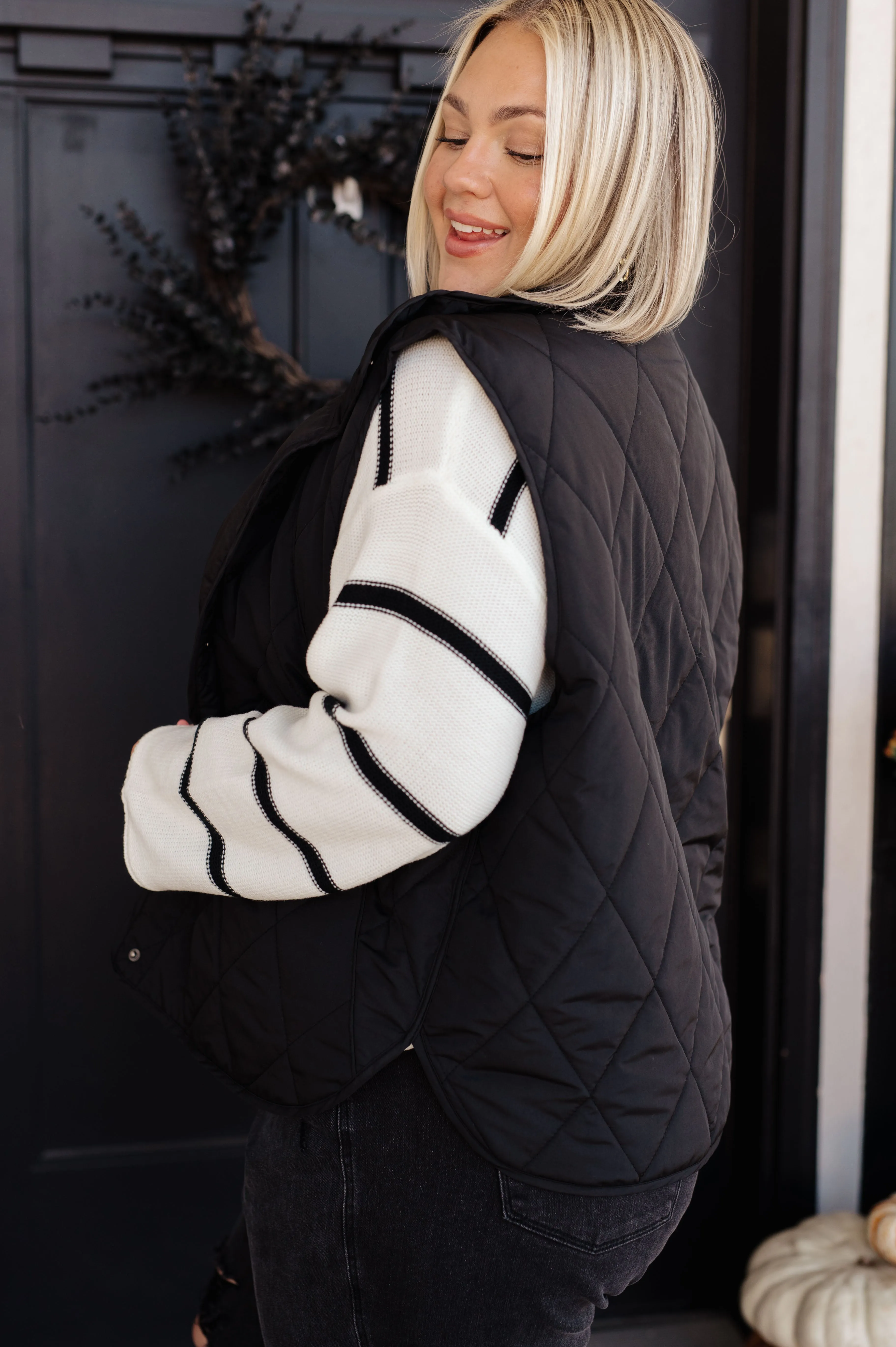 Neither Here Nor There Puffer Vest in Black - Haptics