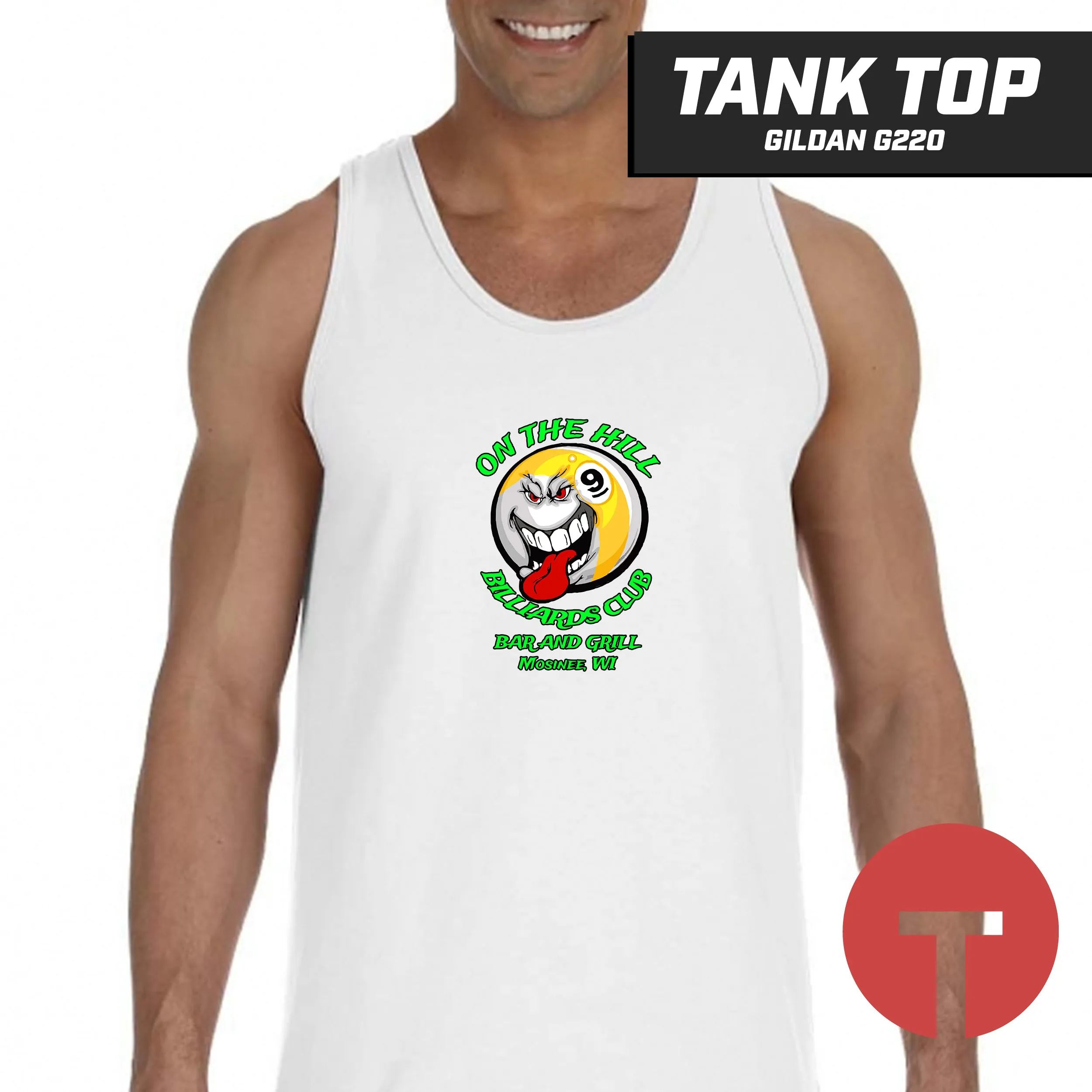 On the Hill Billiards Club - Tank Top Gildan G220