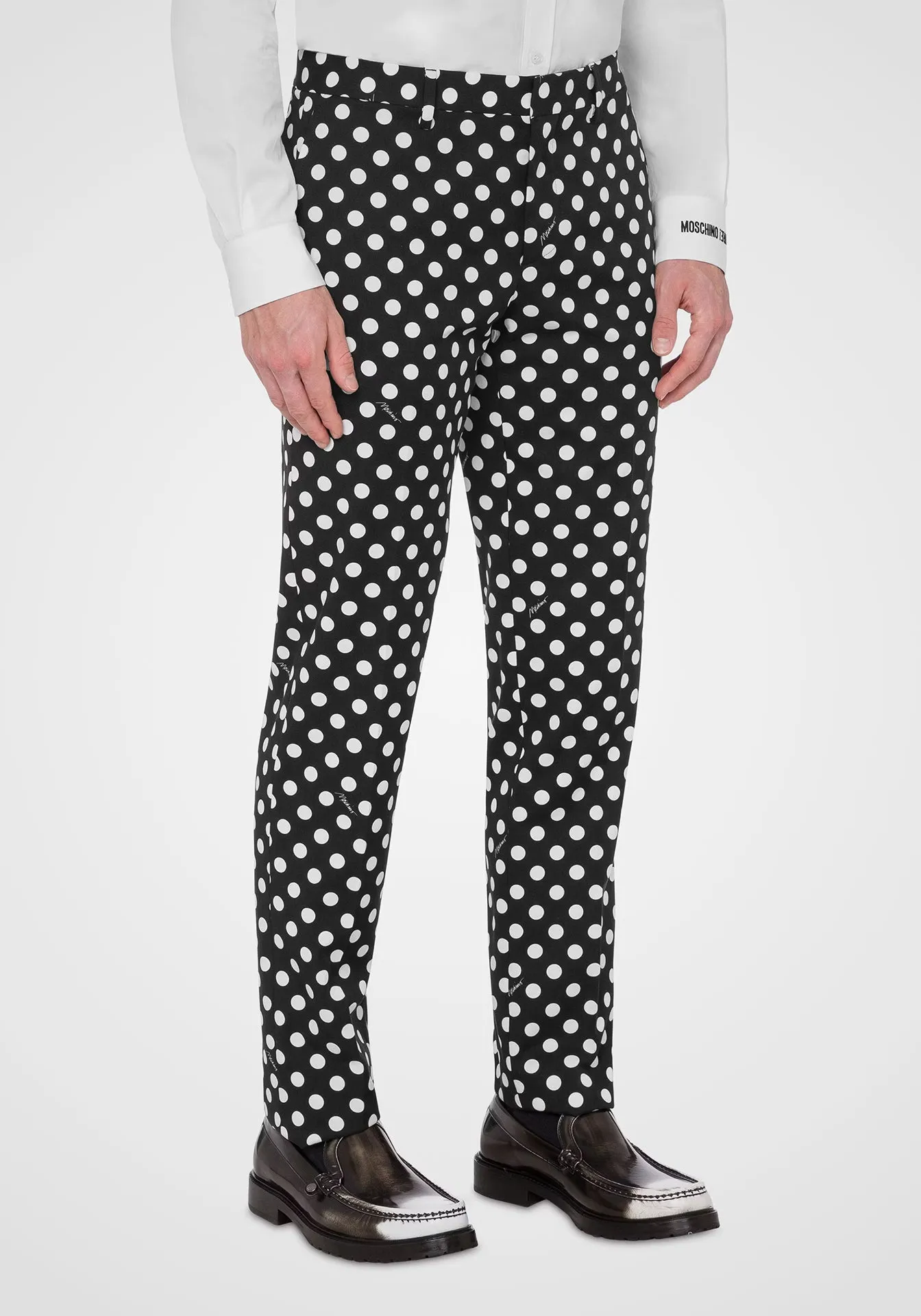 Polka Dot Slim Trousers