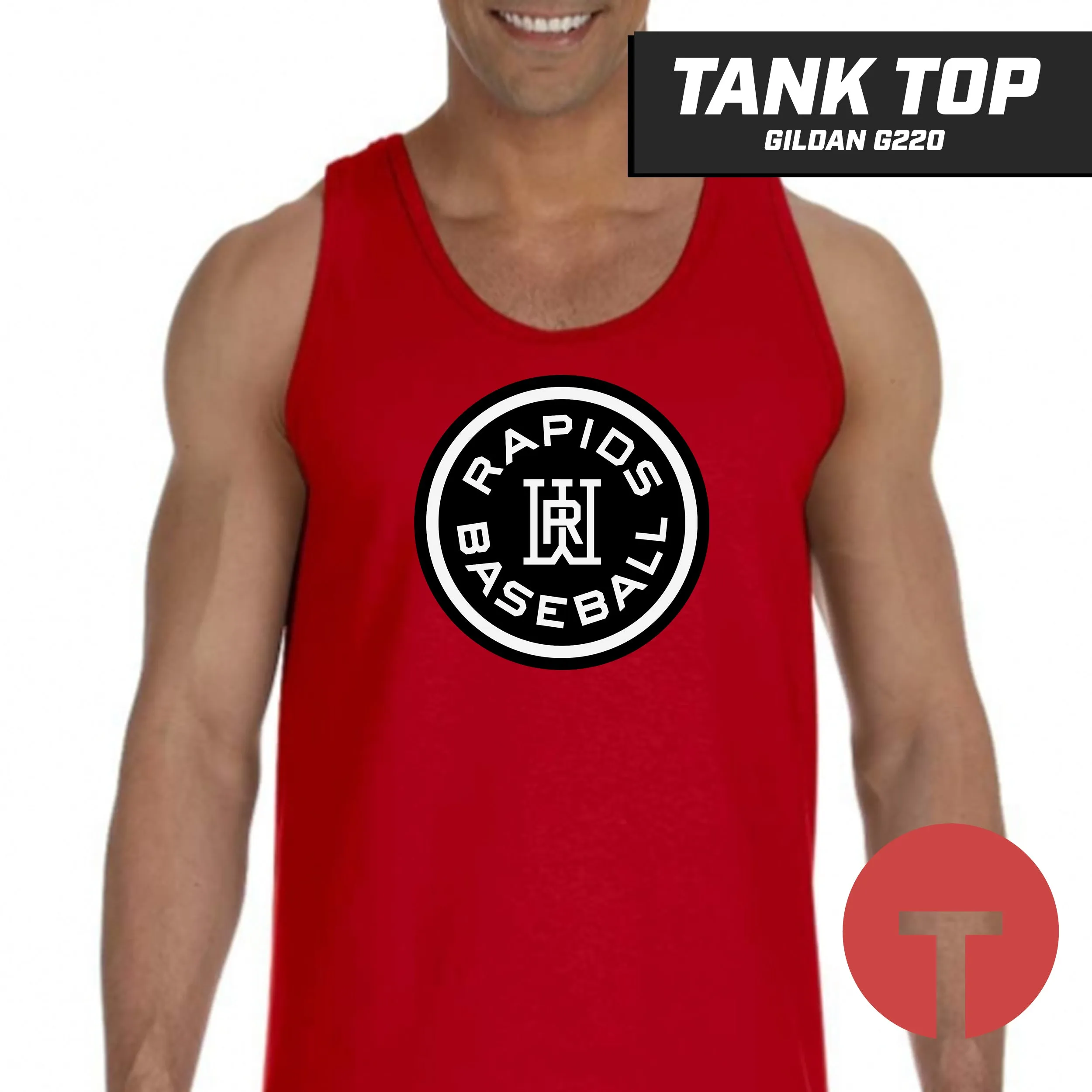 Rapids Baseball - Tank Top Gildan G220 - LOGO 3