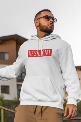 Resilient Premium Non Zipper White Hoodie