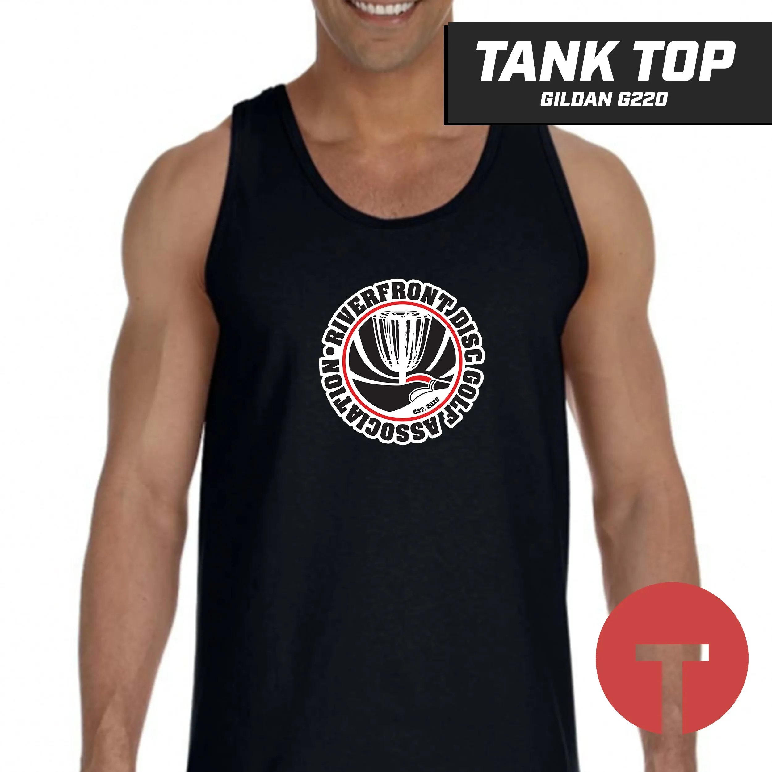 Riverfront Disc Golf - Tank Top Gildan G220