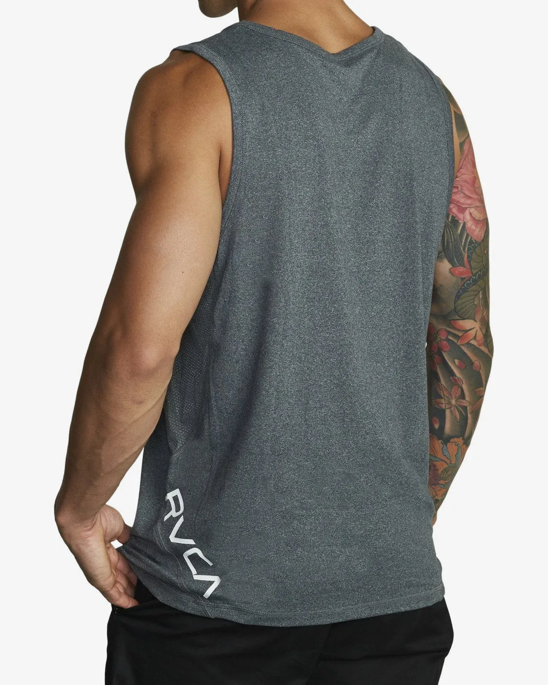 RVCA Sport Vent Tank Top - Charcoal Heather