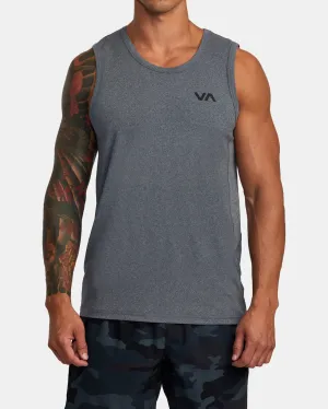 RVCA Sport Vent Tank Top - Charcoal Heather