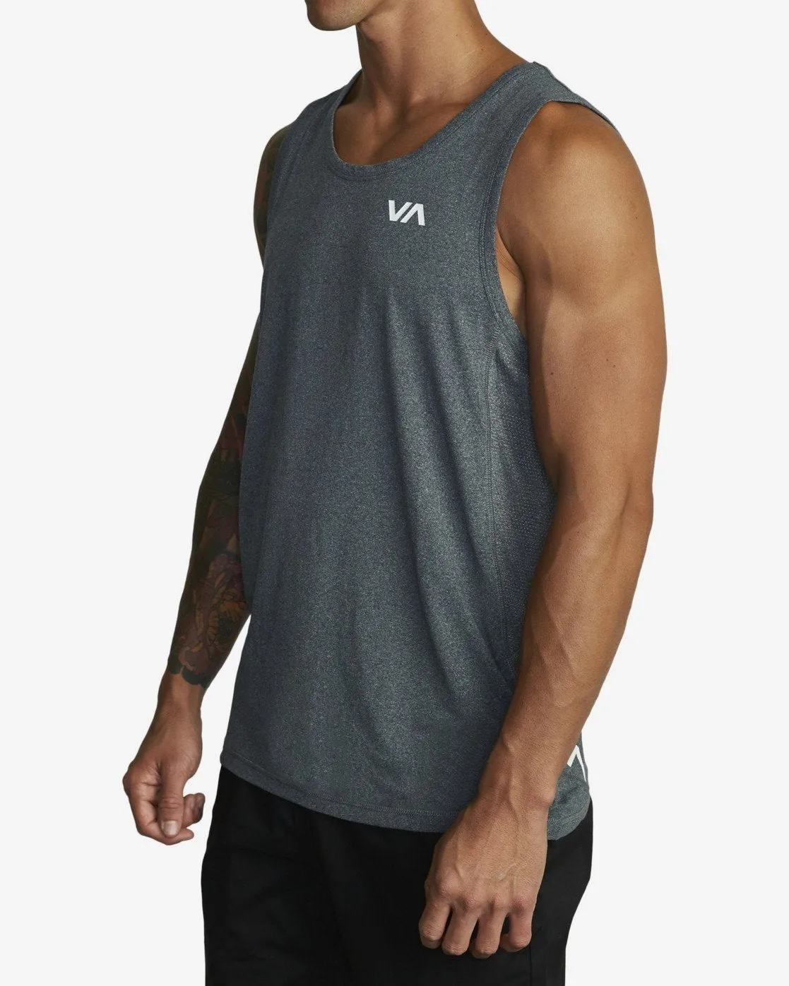 RVCA Sport Vent Tank Top - Charcoal Heather