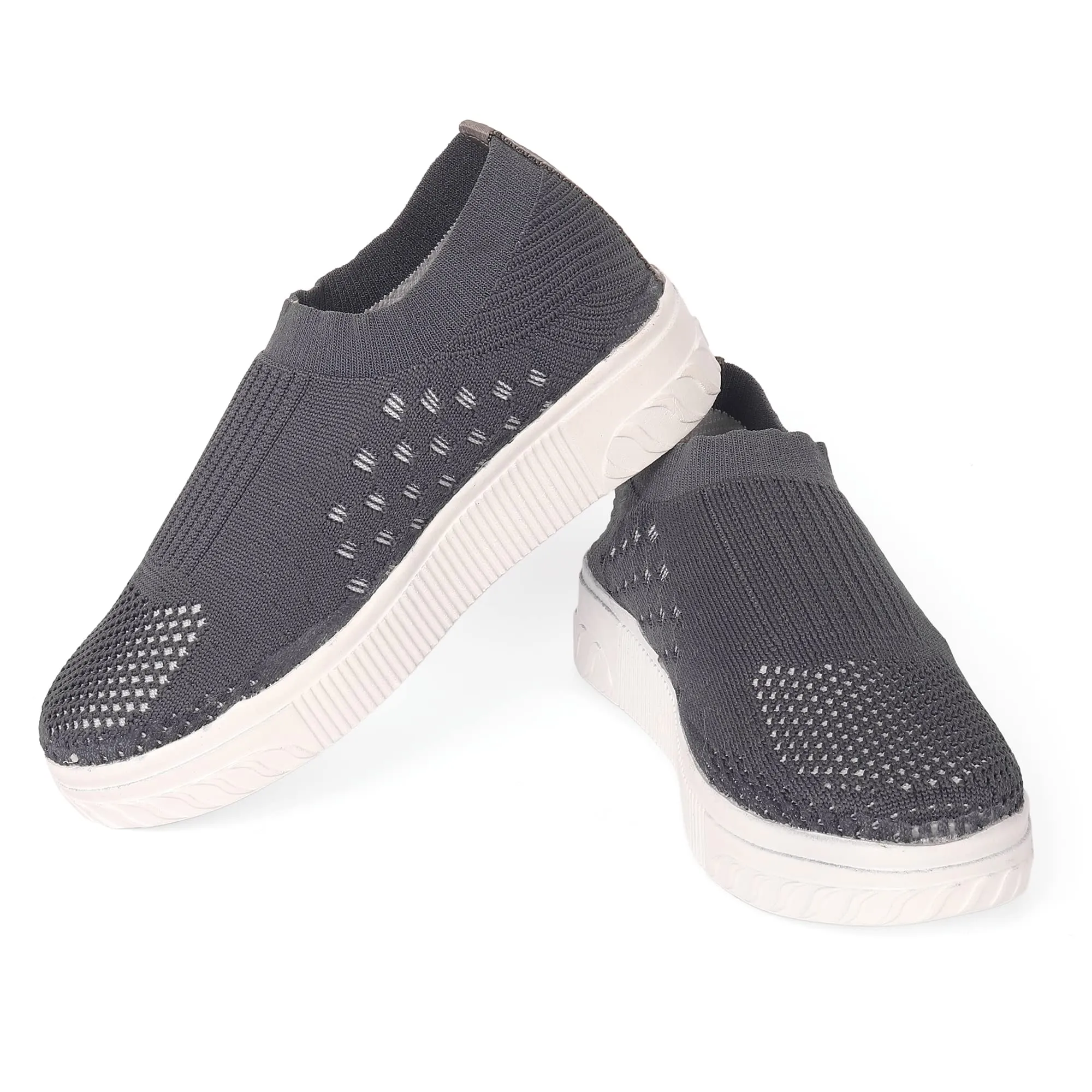 SIYA Girls Kids Sporty Slip-on Shoes Grey