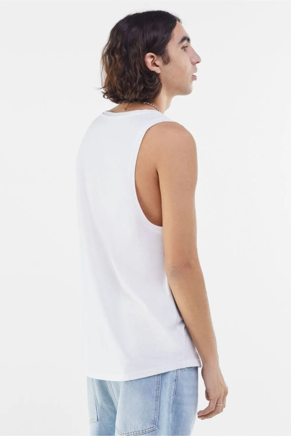 Sleeveless White Tshirt