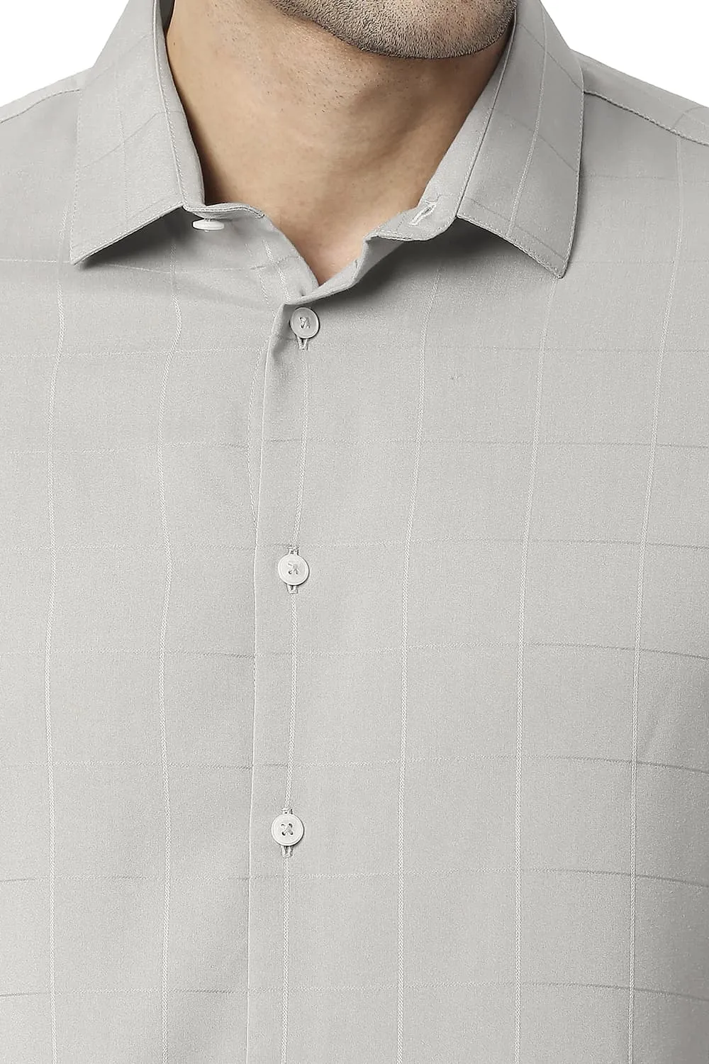 Slim Fit Tencel Poly Stretch Halfsleeves Shirt