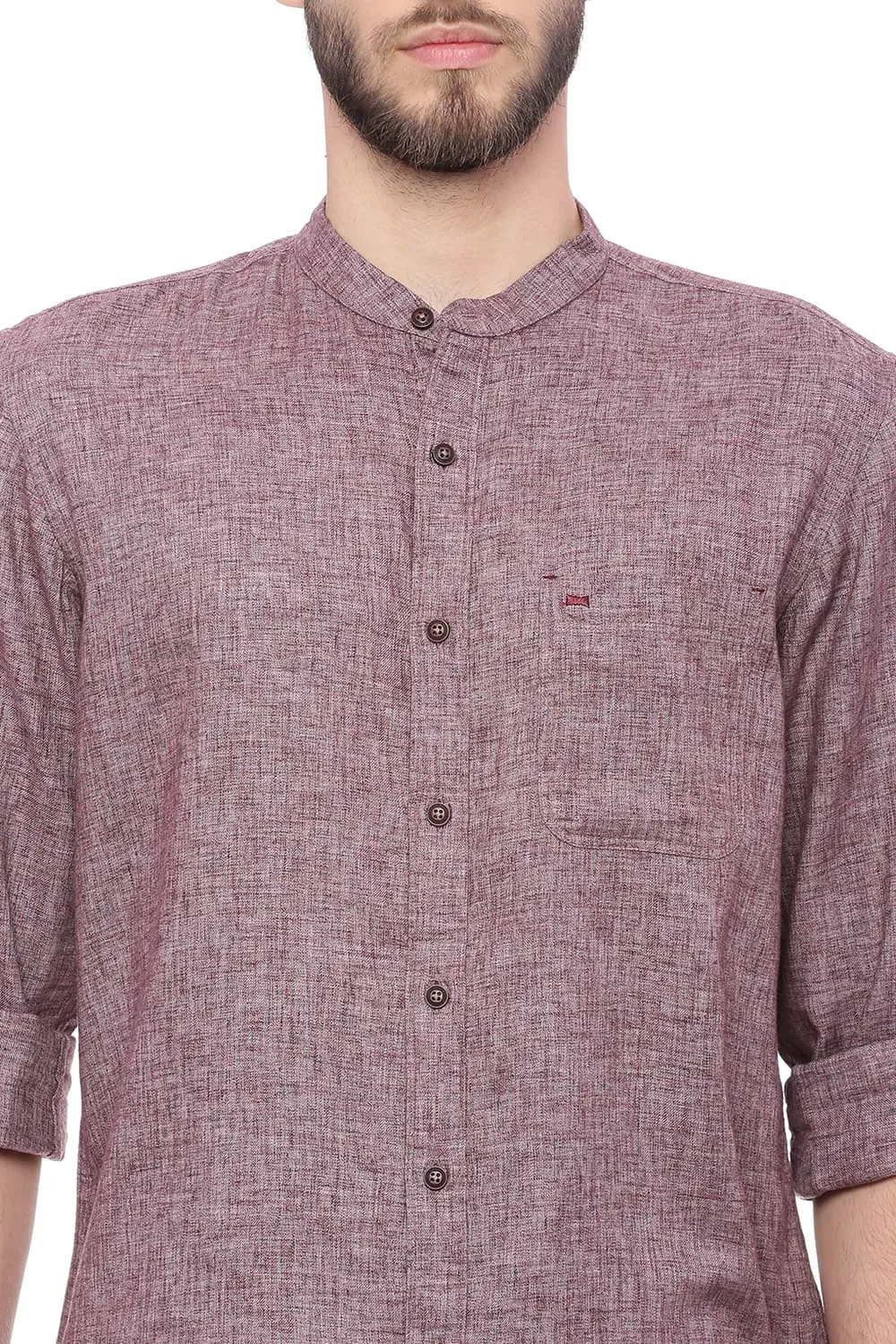 Slim Fit Twill Melange Shirt