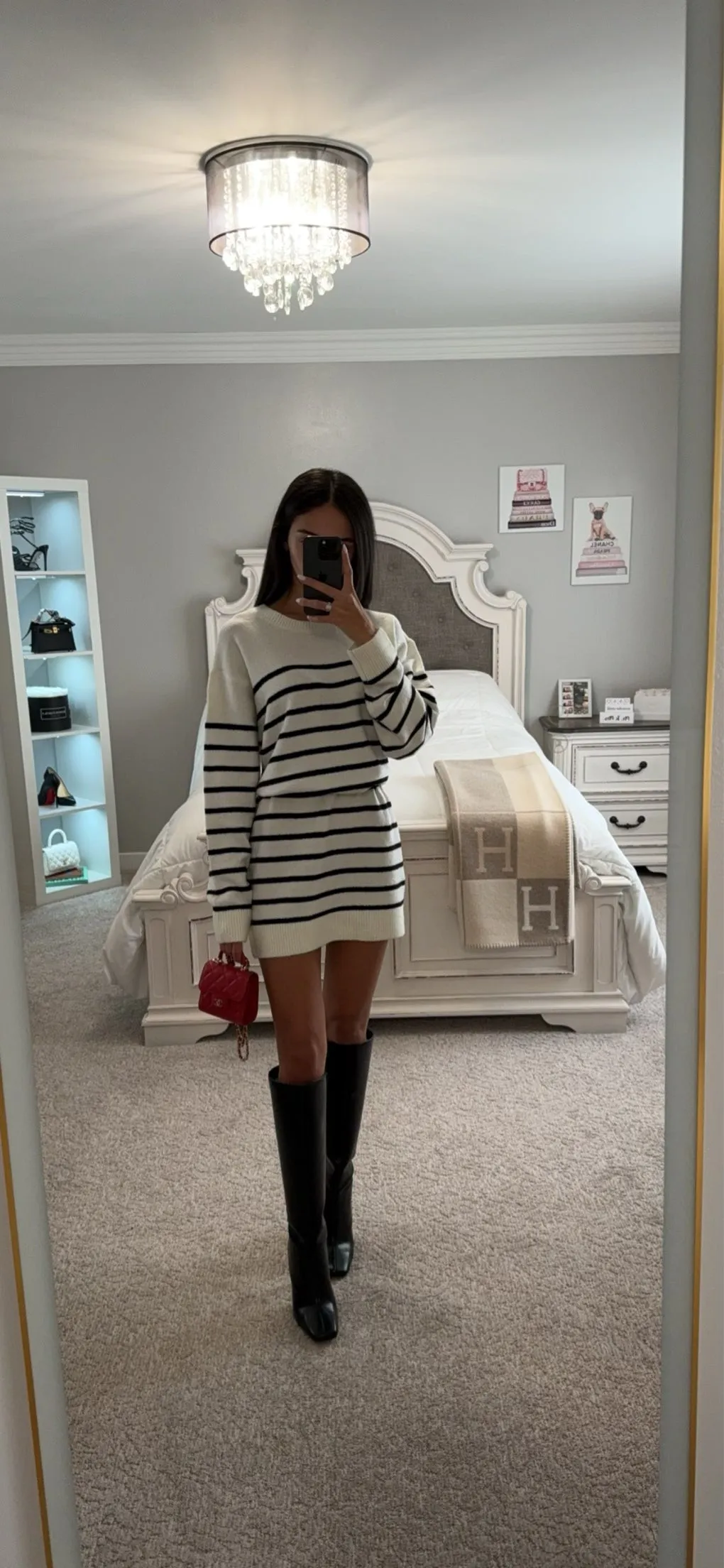 STRIPED SWEATER DRESS