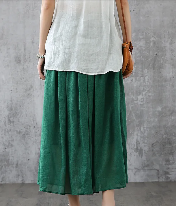 Summer Casual Cotton linen loose fitting Women's Skirts  DZA2005101