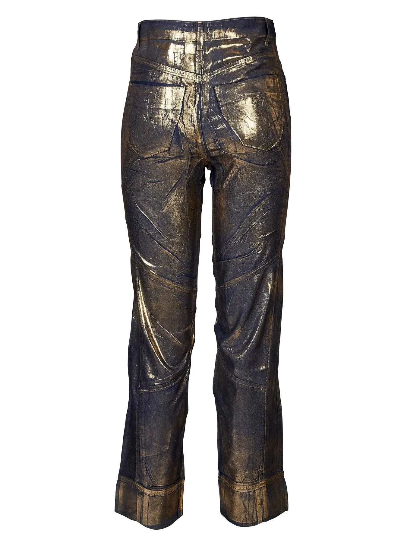 Vanea Tencel Metallic Trousers - Navy Mix