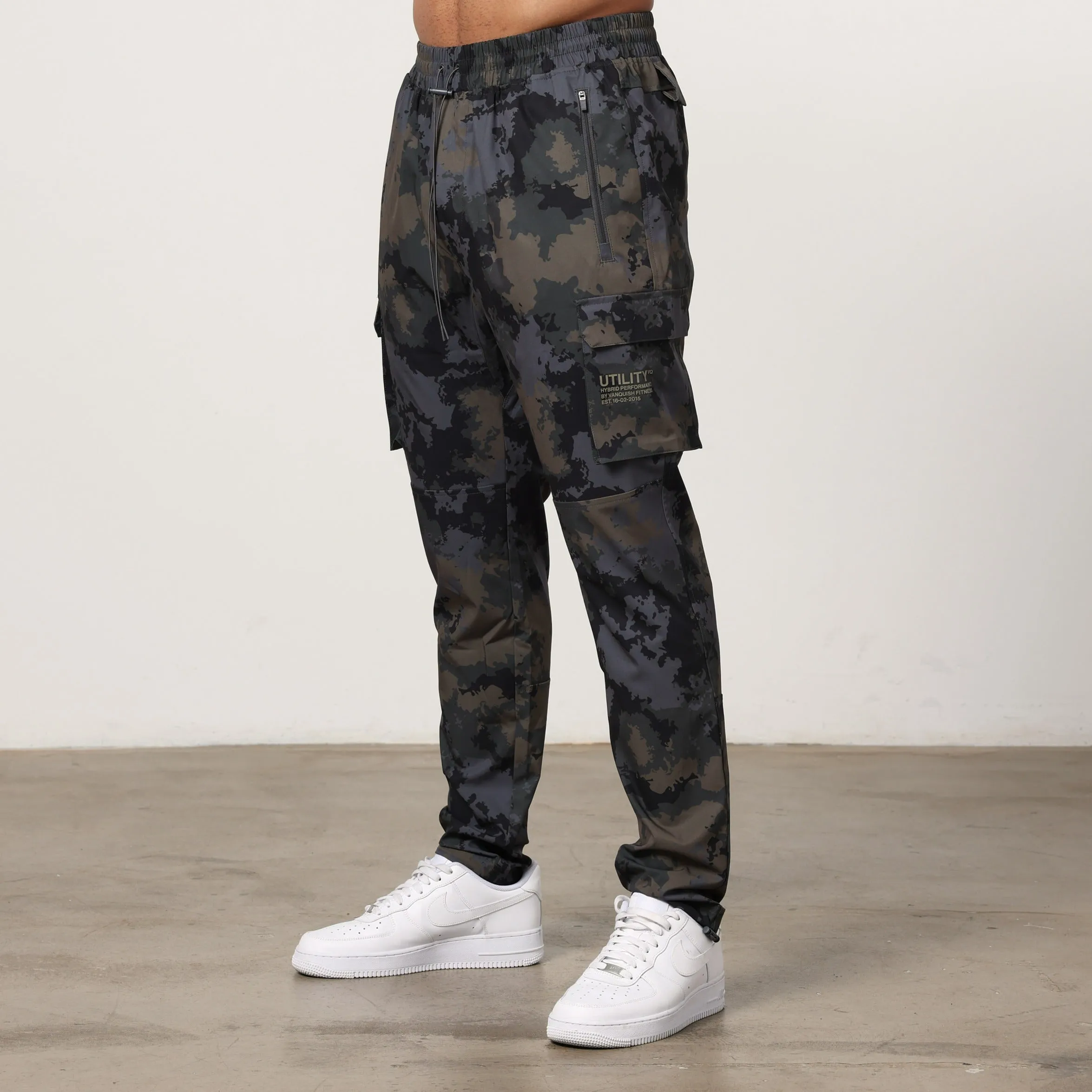 Vanquish Utility Brown Camo Tapered Cargo Pants