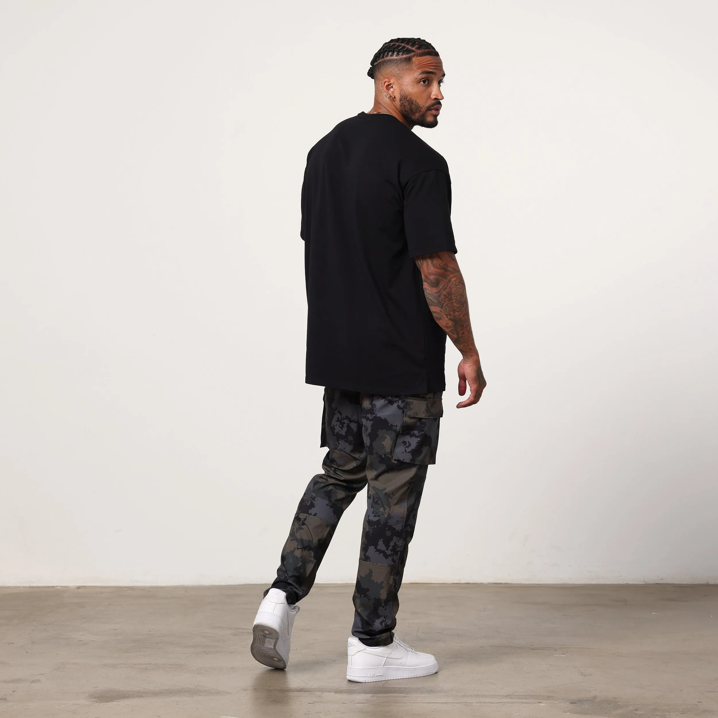 Vanquish Utility Brown Camo Tapered Cargo Pants