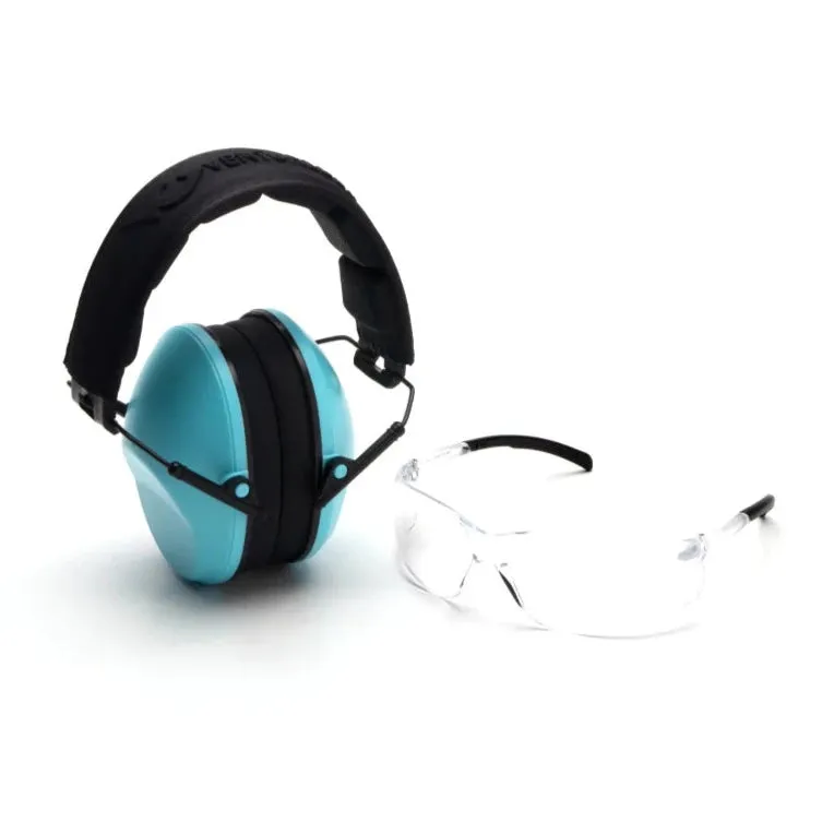 Venturegear Low Profile Combo Kit - Ear Muffs and Clear Safety Glass