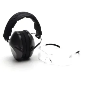 Venturegear Low Profile Combo Kit - Ear Muffs and Clear Safety Glass