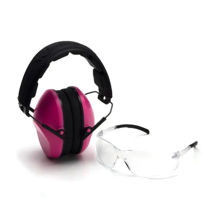 Venturegear Low Profile Combo Kit - Ear Muffs and Clear Safety Glass