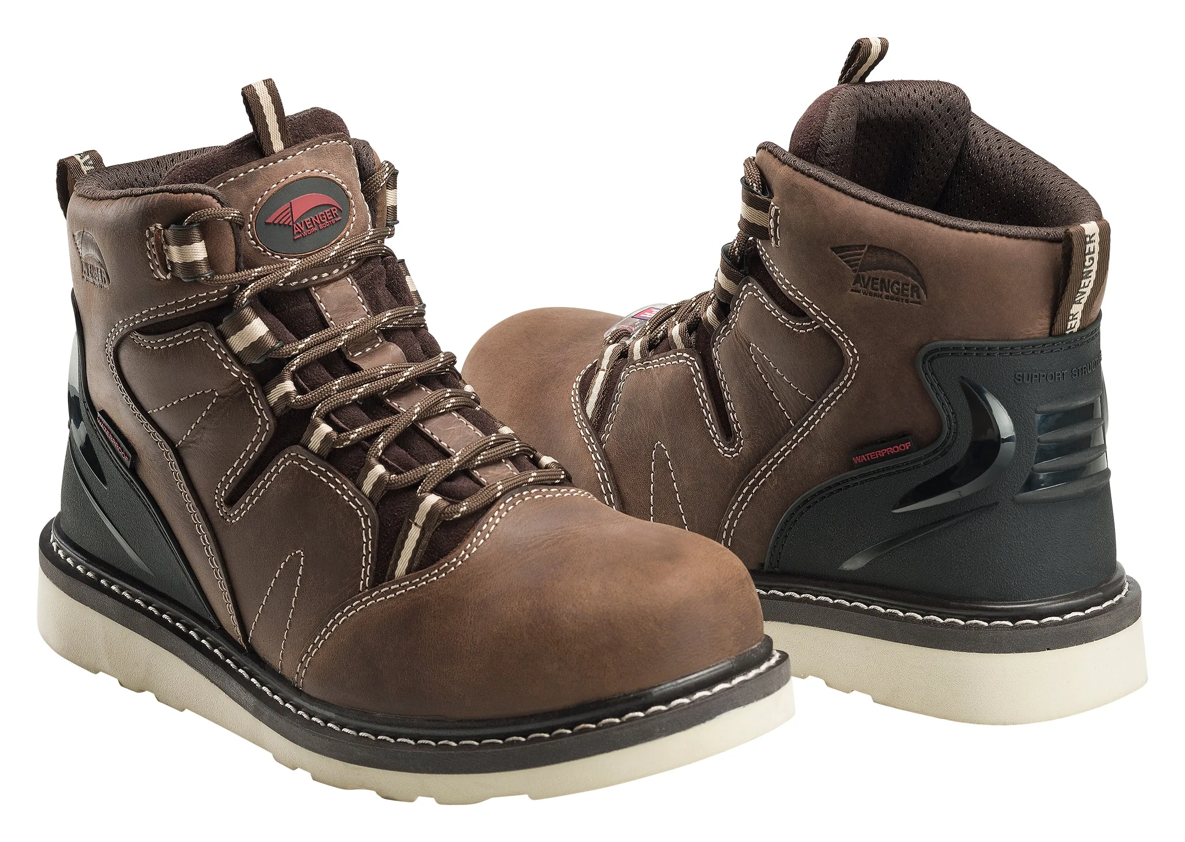 Wedge Brown Soft Toe EH PR WP 6" Work Boot