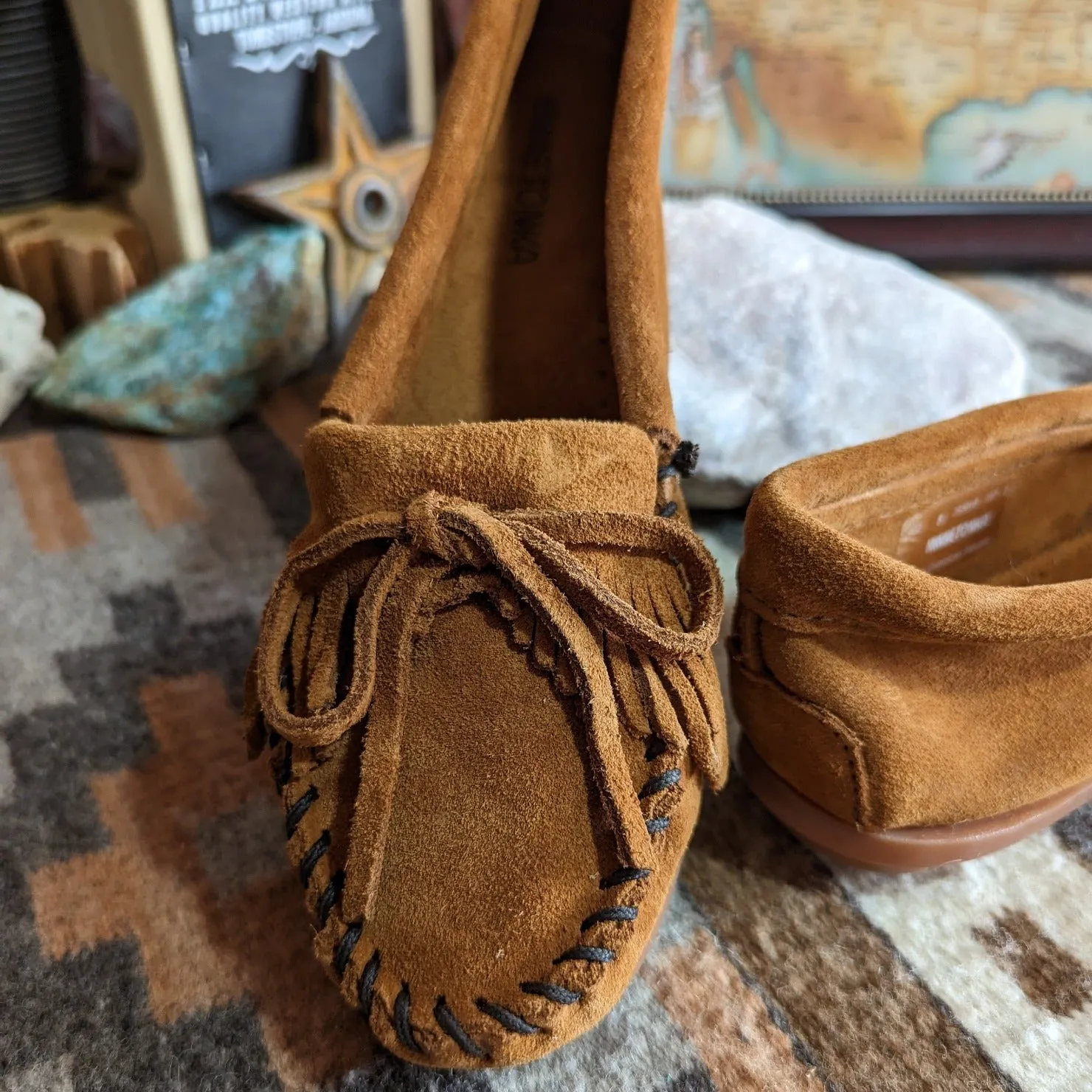 Women's "Kilty" Hardsole Moccasins by Minnetonka